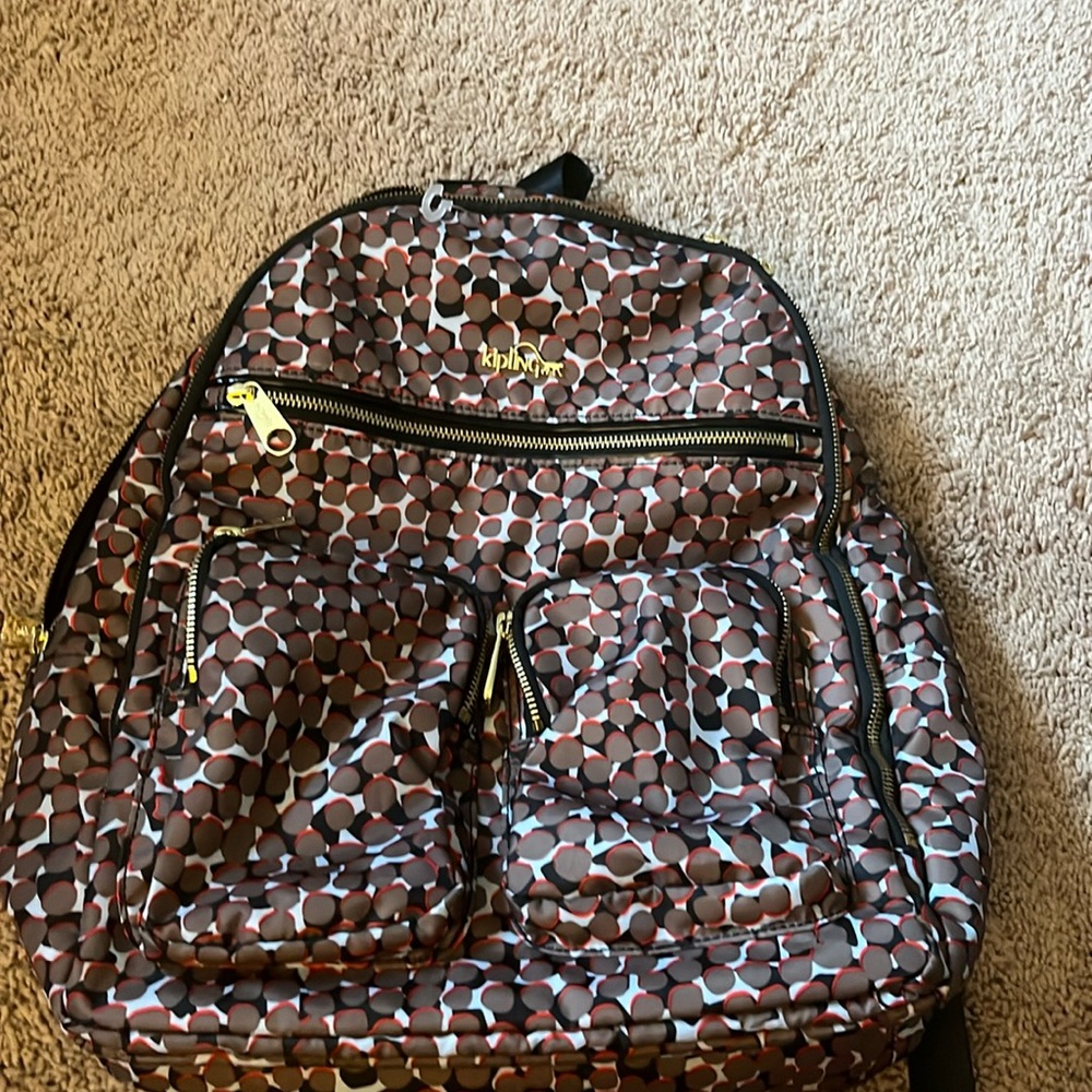Kipling Nwt Multi Pocket Backpack Functional And … - image 1